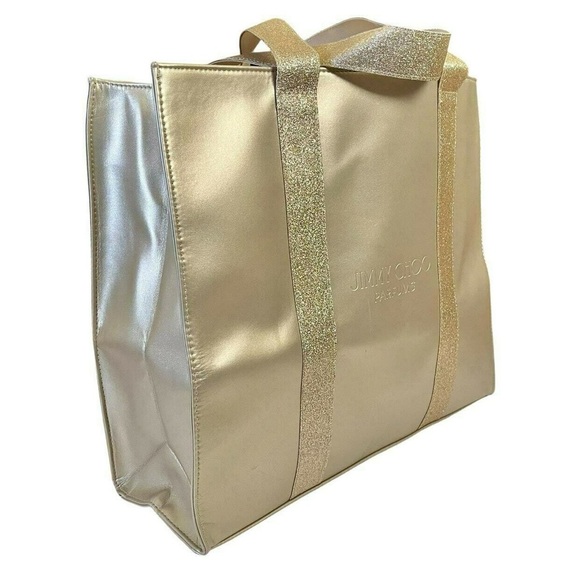 Jimmy Choo Parfums Gold Extra Large Tote NWT - Picture 2 of 11